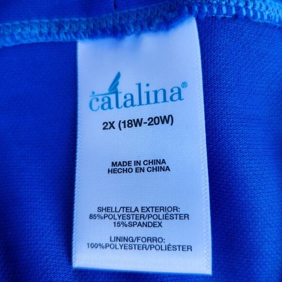 NEW Catalina 2X 18W-20W $39 Royal Blue Swim Shorts Plus Size Pool Chic - Picture 5 of 10